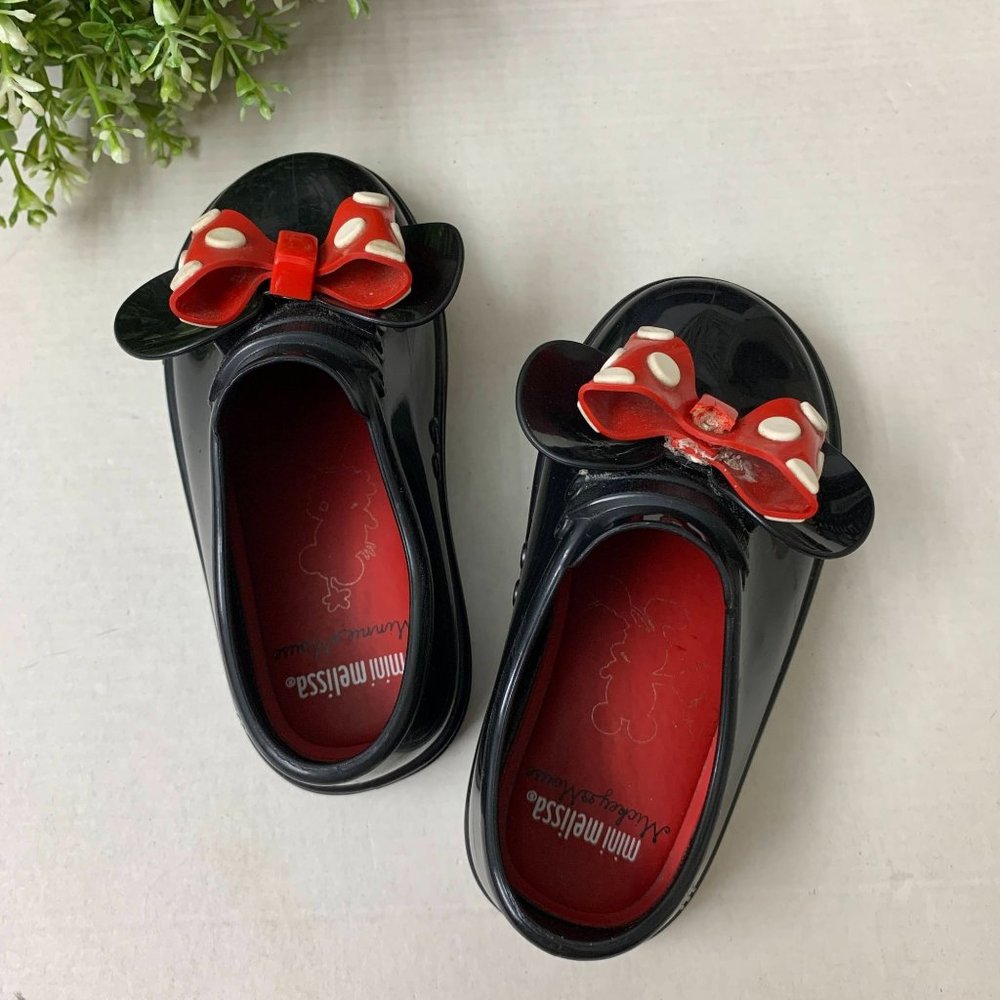 Mini Melissa Toddler Girl Shoes Mini Disney Minnie Be Slip On Trainer US 8 Black